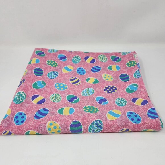 Quilting Sewing Fabric Easter Eggs Pink VIP Wamsutta 1 Yard 6" 44" Wide VTG - Picture 4 of 4